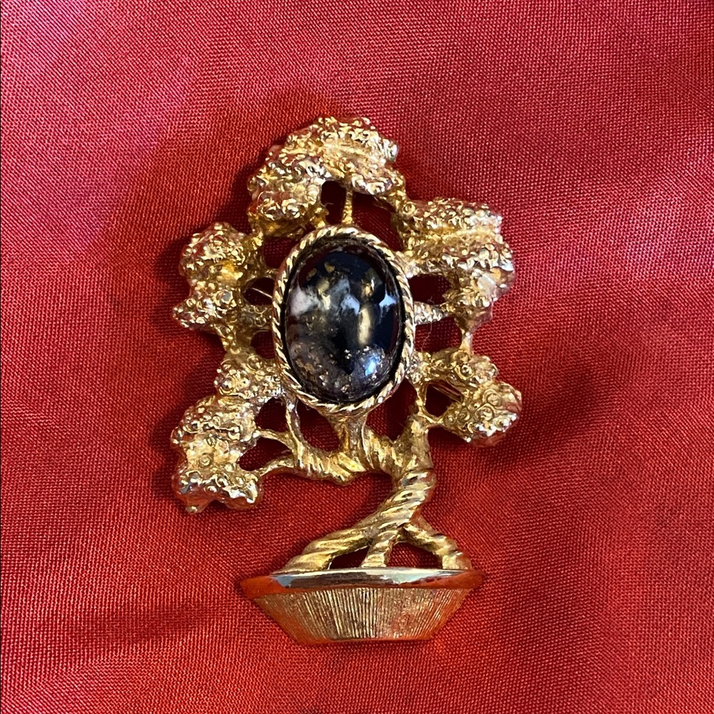 Vintage Signed Bonzai Brooch